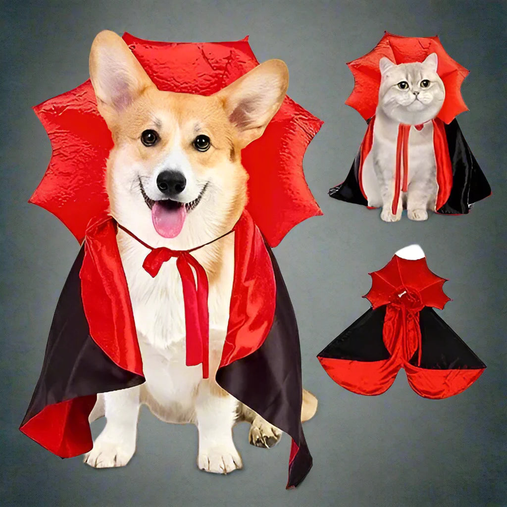 Halloween Vampier Cape Hond Kostuum