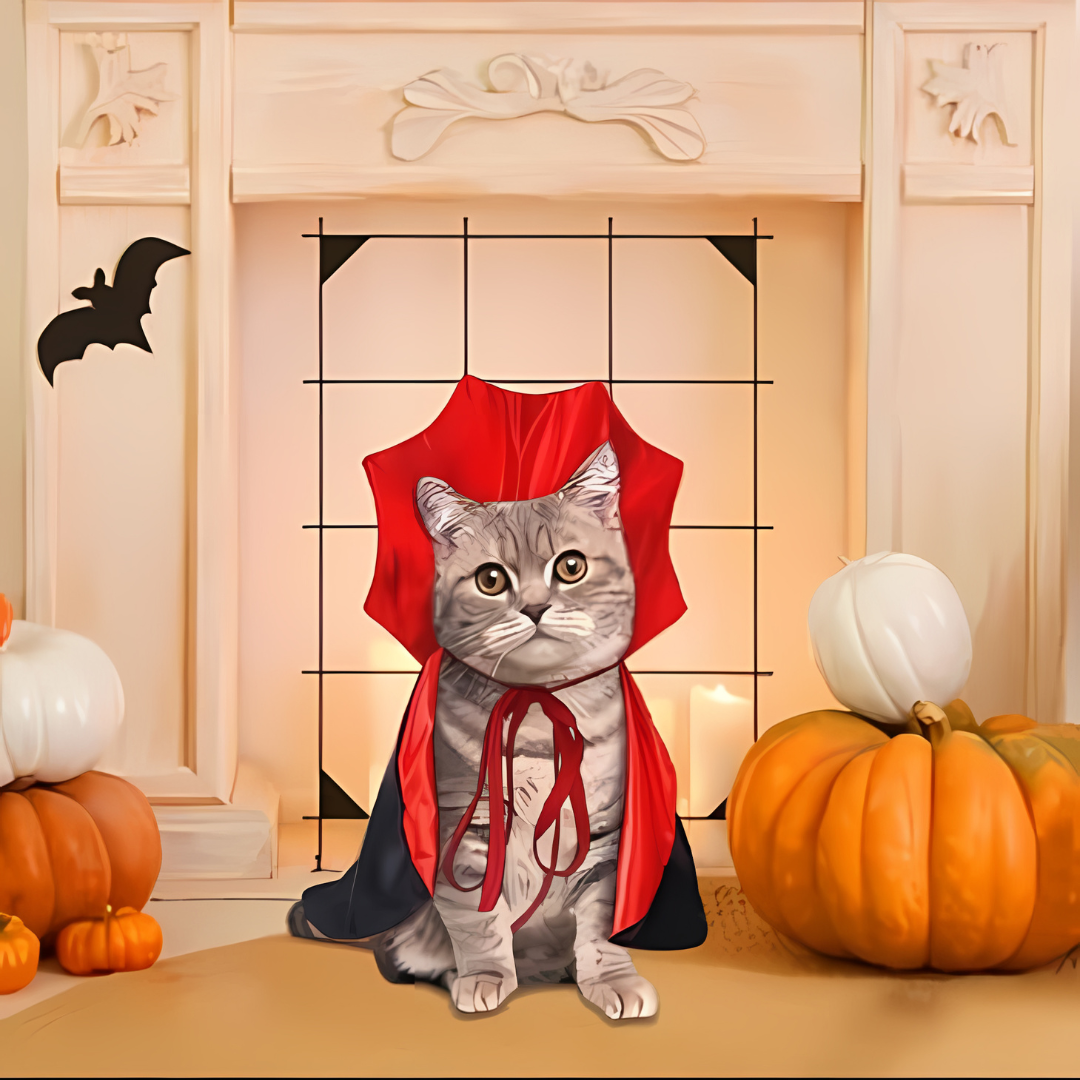 Halloween Vampier Cape Huisdier Kostuum