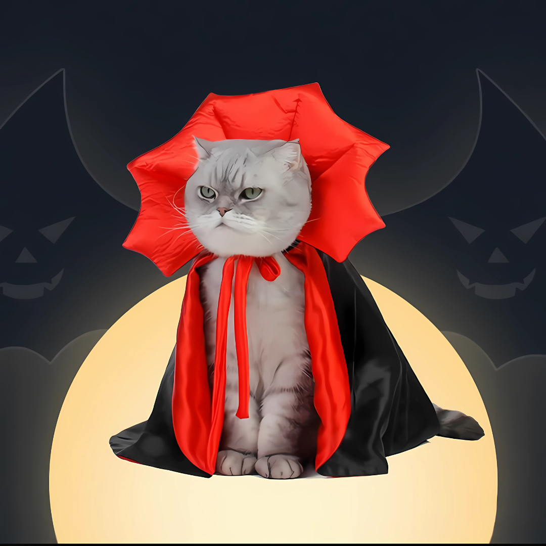 Halloween Vampier Cape Huisdier Kostuum