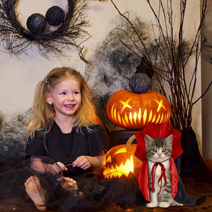 Halloween Vampier Cape Huisdier Kostuum