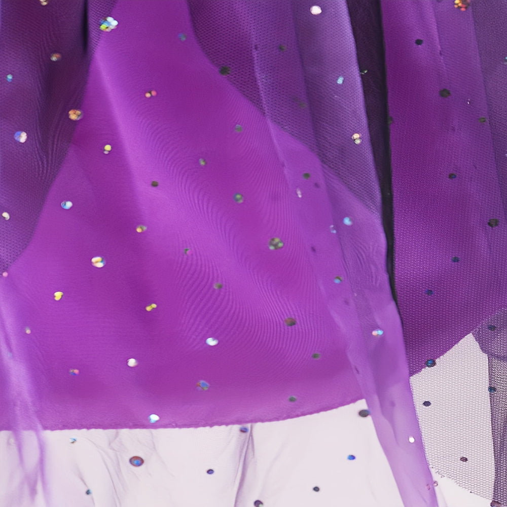 Halloween Heks Kostuum Kinderen Kanten Polyester Feestjurk Hoed Set