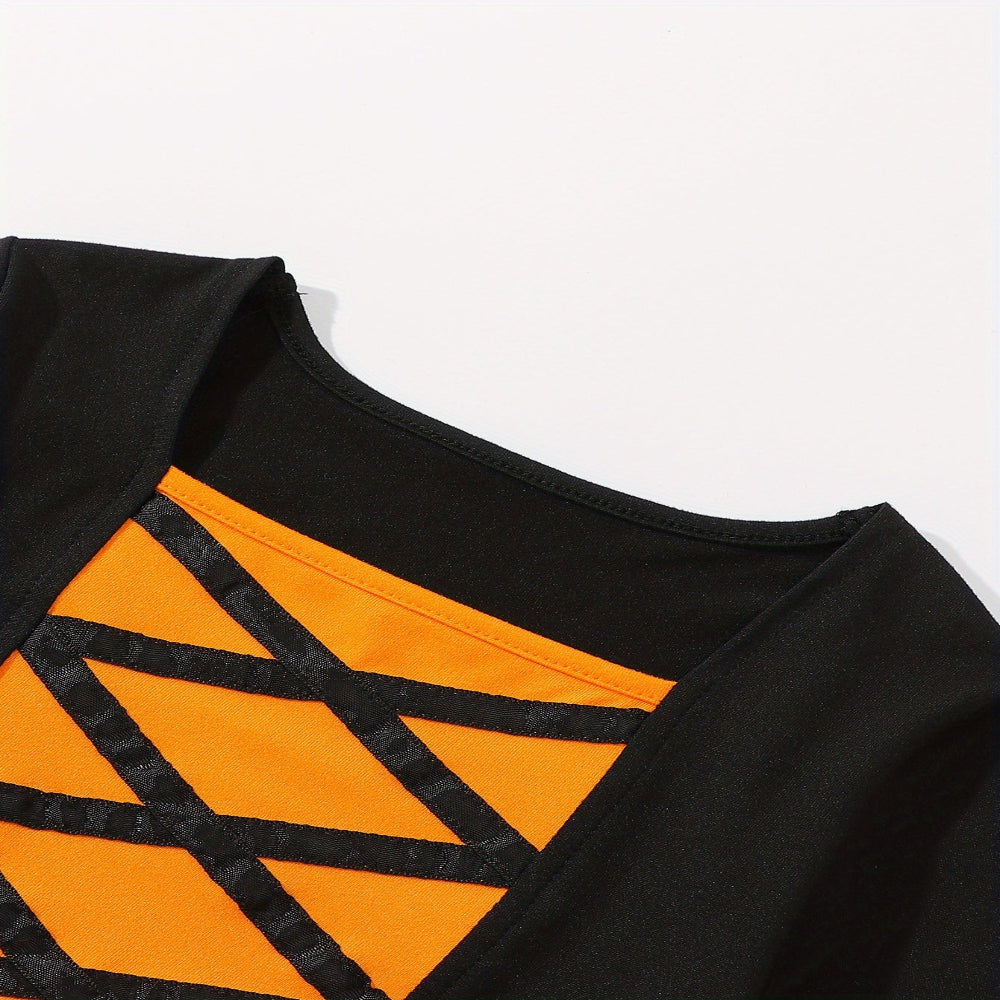 Halloween Heks Kostuum Kinderen Mesh Feestjurk