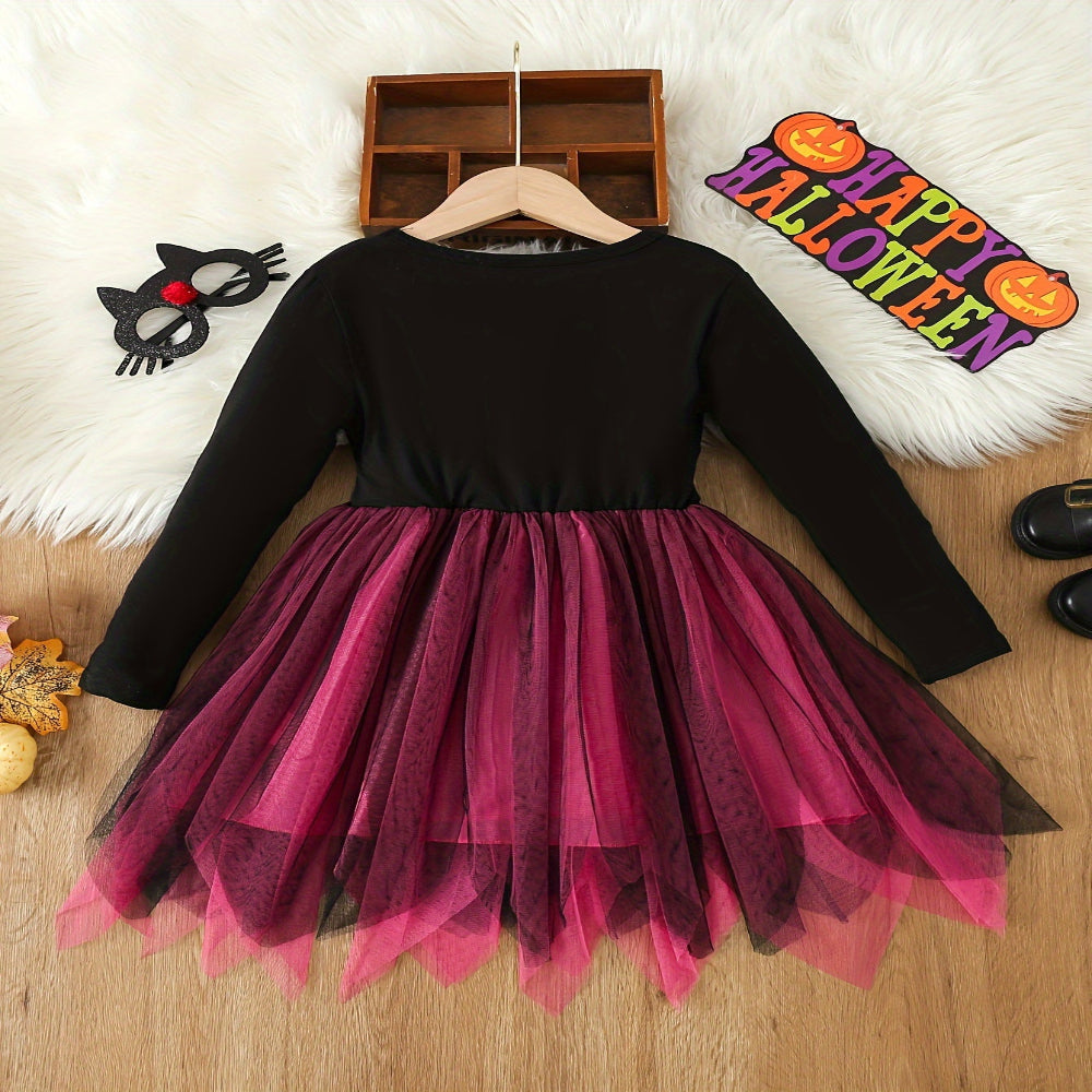 Halloween Heks Kostuum Kinderen Skelet Tulle Jurk