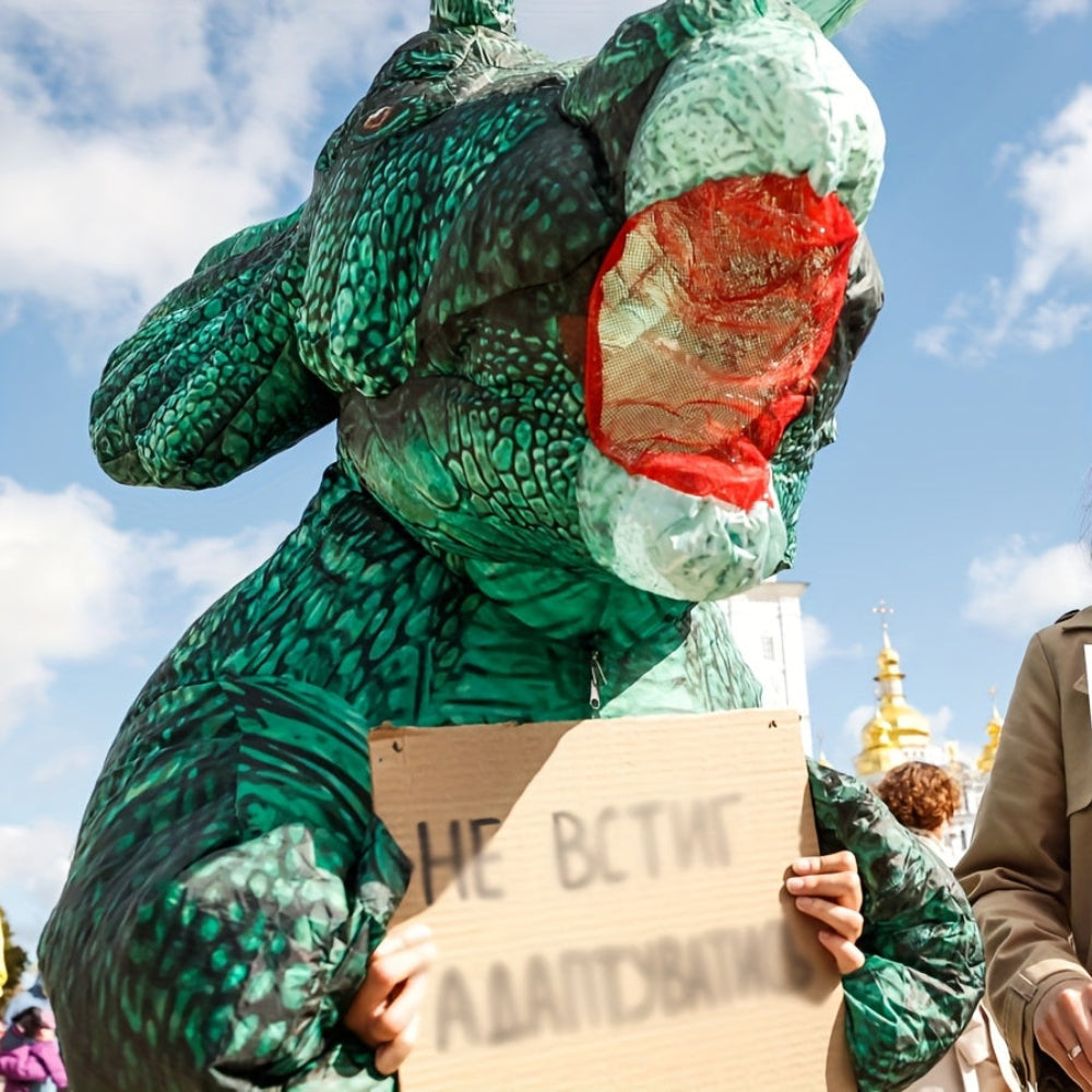 Opblaasbaar Dinosaurus Kostuum Halloween Kostuum Triceratops