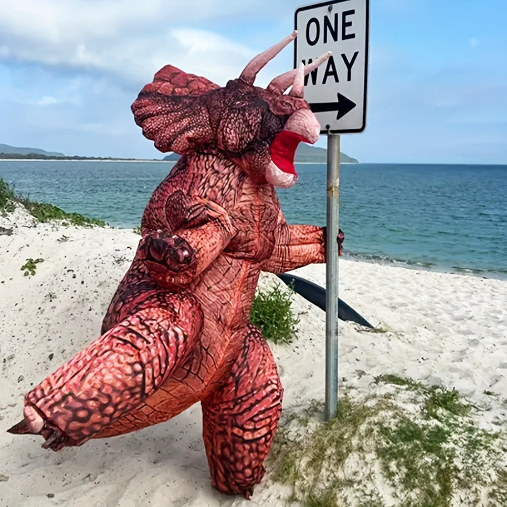 Opblaasbaar Dinosaurus Kostuum Halloween Kostuum Triceratops