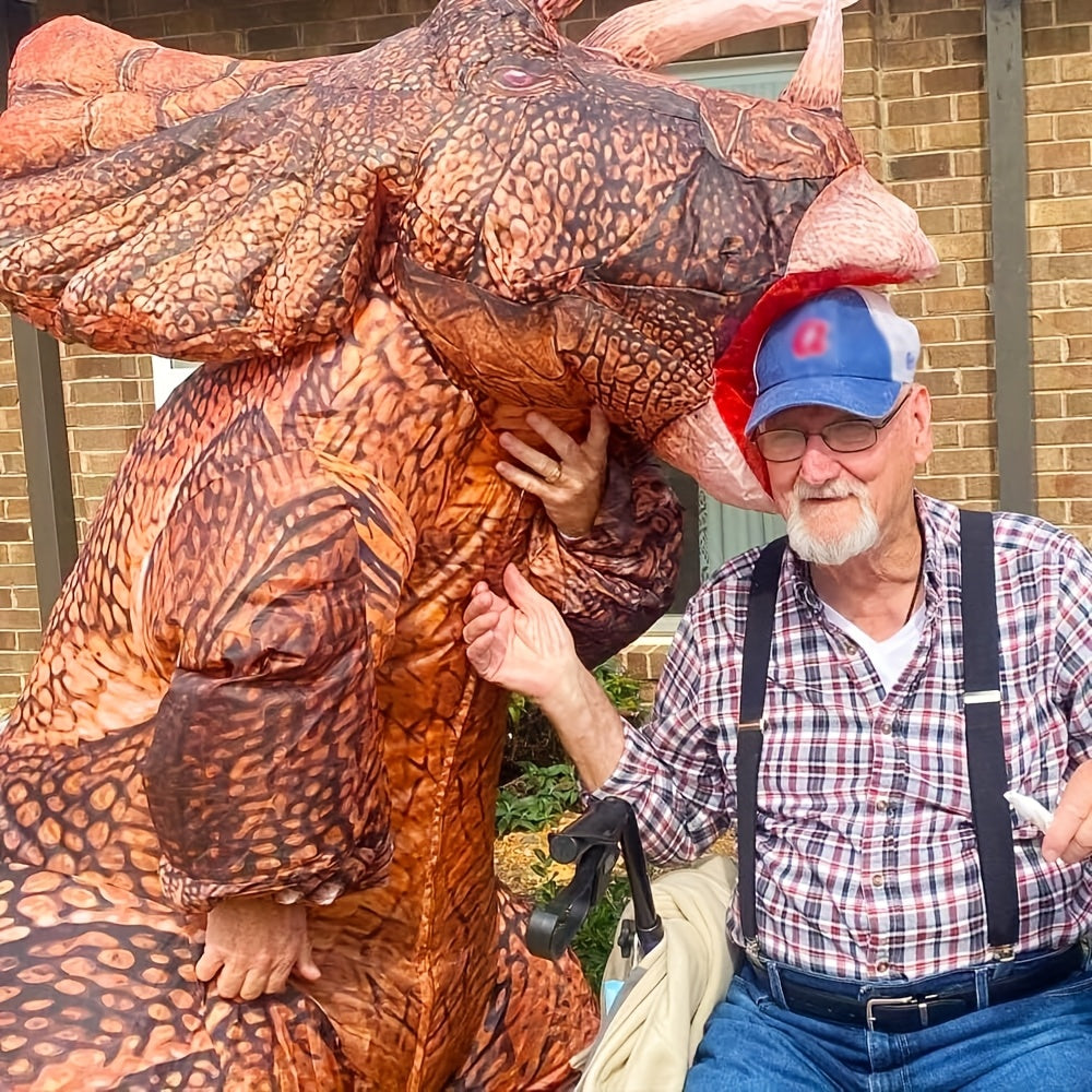 Opblaasbaar Dinosaurus Kostuum Halloween Kostuum Triceratops