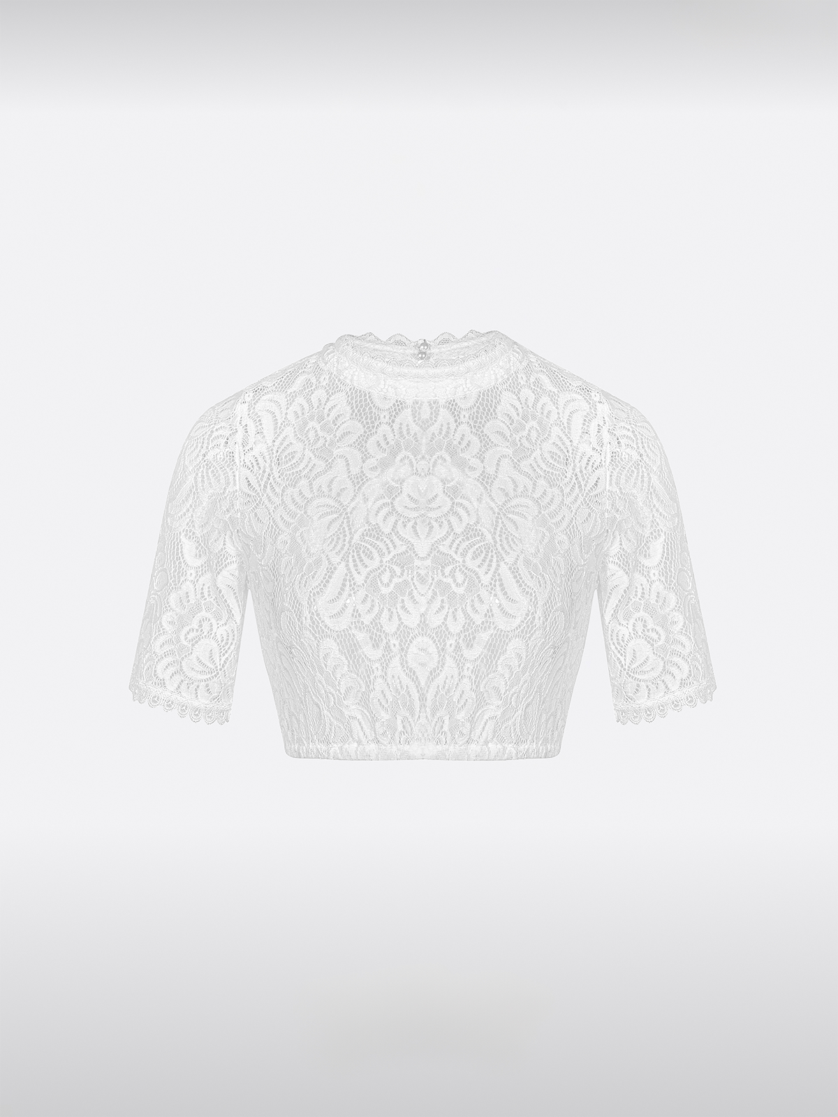 Witte Hooggesloten Dirndlblouse