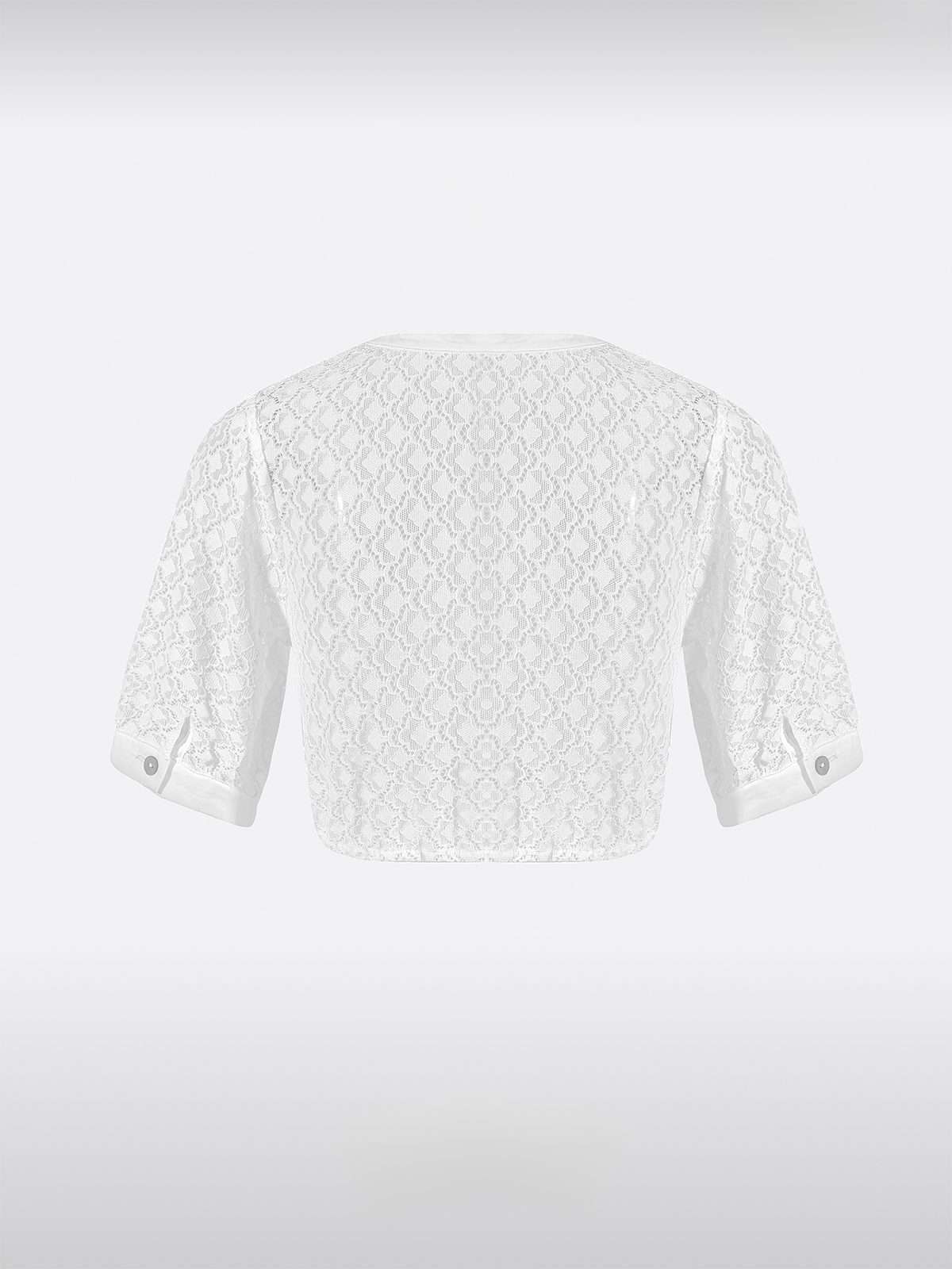 Witte Hoogsluitende Dirndlblouse