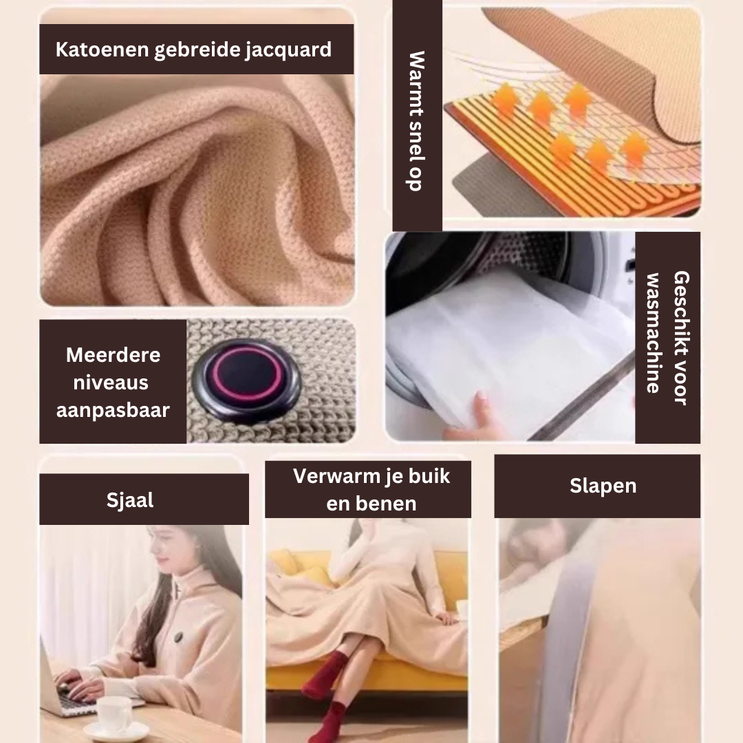 CozyHeat Draagbare Verwarmingsdeken | Overal Directe Warmte