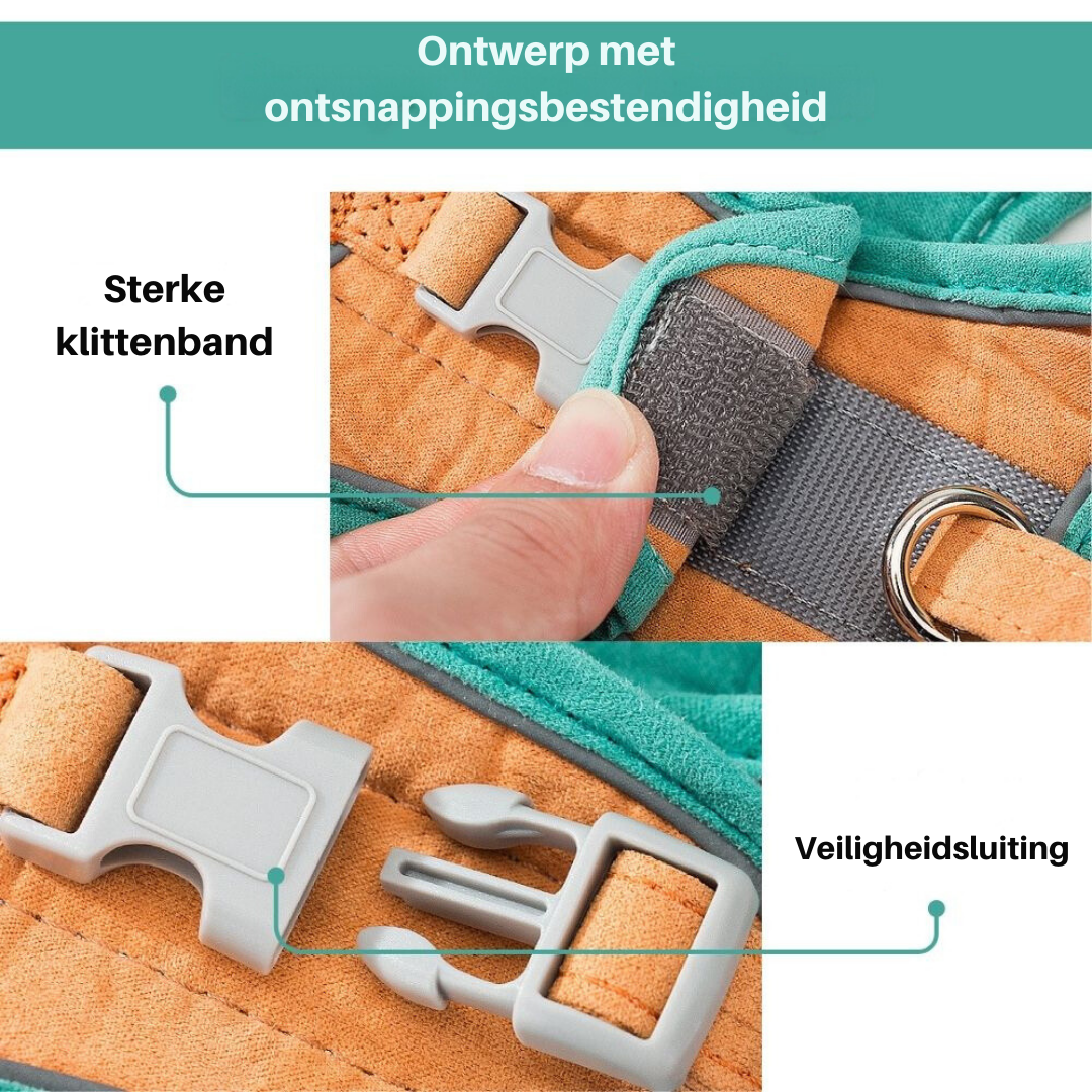 Ontsnap-Veilige Kat Harnas en Leash Set – Verstelbaar, Comfortabel, Ademend Stof voor Veilige Buitenavonturen