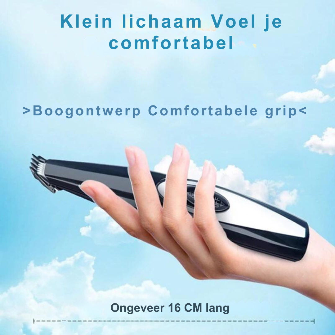 Draadloze Hondenverzorgingsschaar, Professionele Huisdiertrimmer voor Gevoelige Gebieden, USB Oplaadbaar, Stille Werking, Roestvrijstaal