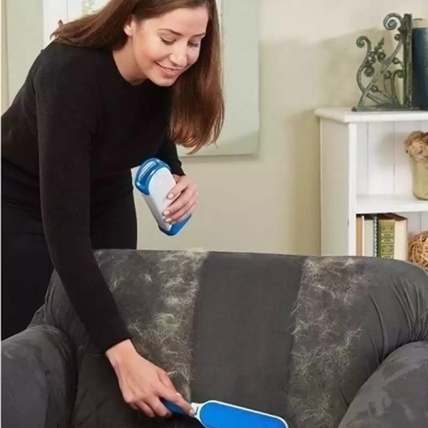 FurAway Pro | Dubbelzijdige dierenhaarverwijderaar met zelfreinigende basis voor moeiteloze reiniging