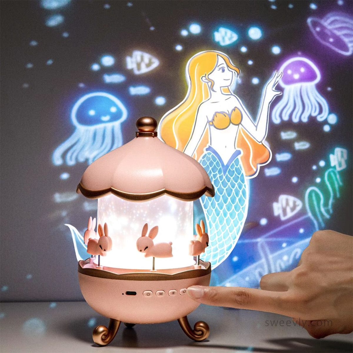 StarryTunes Muziekdoosje Projectorlamp | Een magische mix van licht en melodie