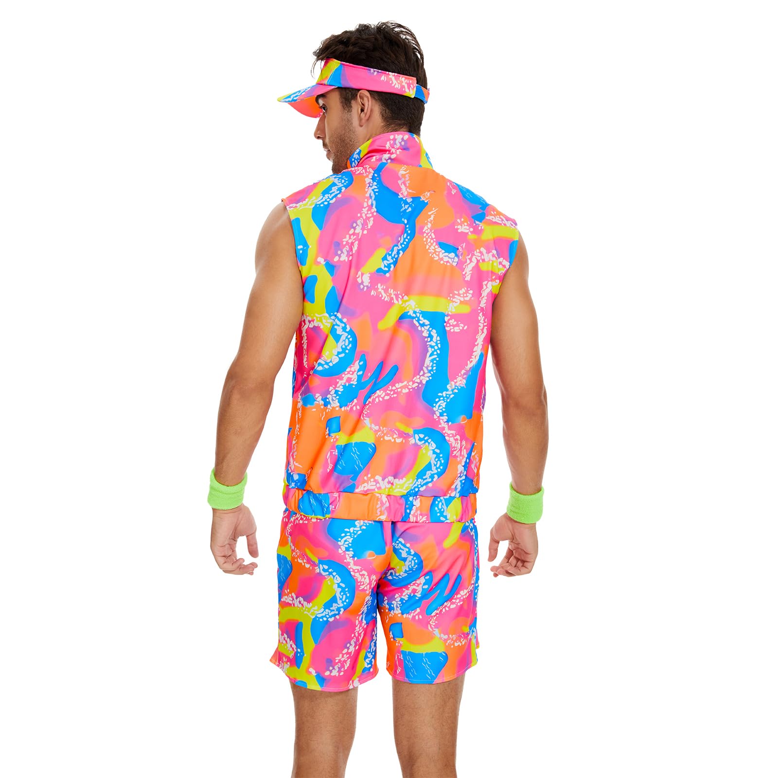 Retro 80s 90s Stellen Halloween Kostuum | Bodysuit Shorts Set