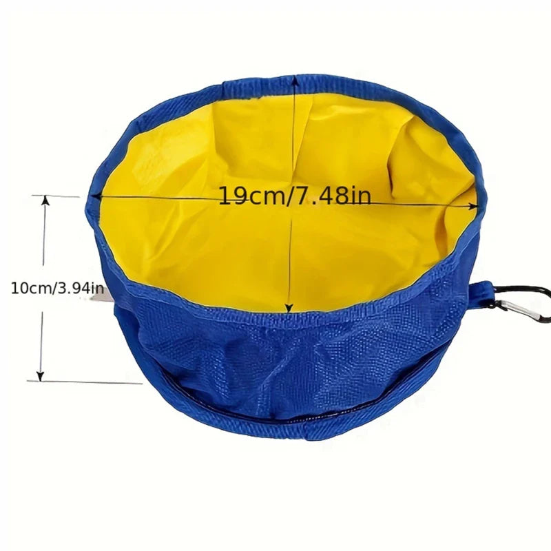 Opvouwbare Kom Nomadoo FoldBowl | Draagbare Voeder- & Waterbak voor Honden & Katten | Outdoor Reisbak van Oxford-stof | Ø 19 cm