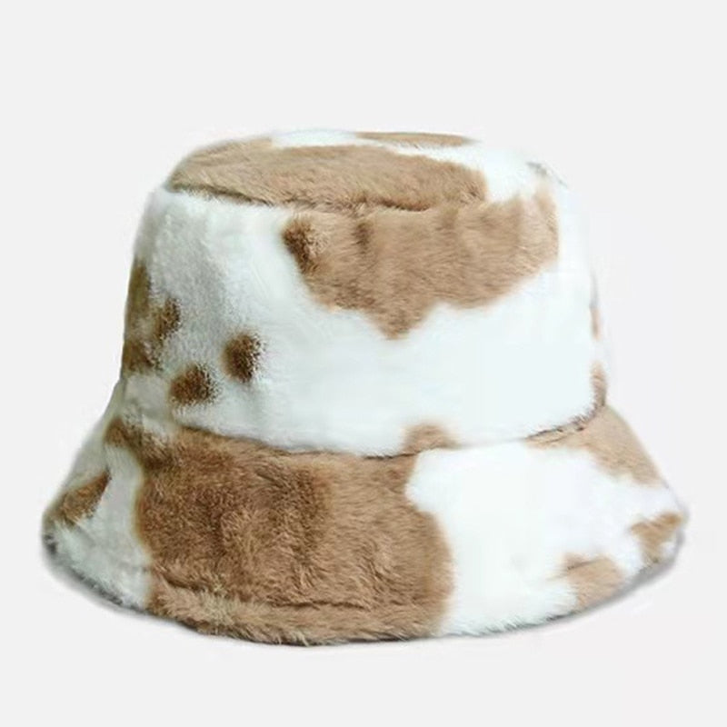 Fluweelzachte Wintermuts Luxe Pluche – Warme Unisex Bucket Hat voor Koude Dagen