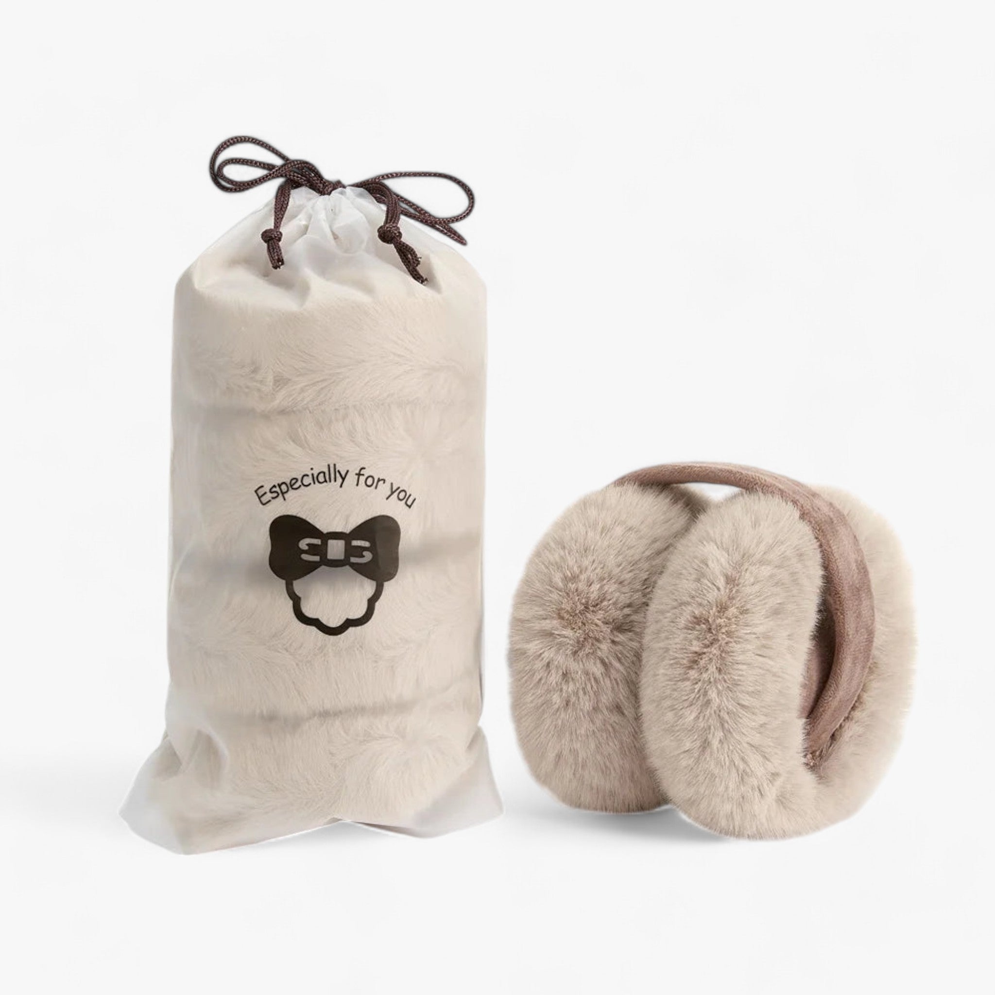 WinterPlüsch Oorkappen – Verstelbare Kunstbont Haarband voor Warmte en Stijl