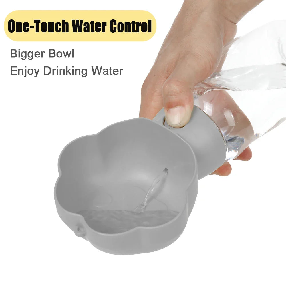 PetGo DuoBottle | 2-in-1 Hondenfles & Voedselopslag | Lekvrij & Draagbaar | Voor Onderweg, Wandelen & Reizen