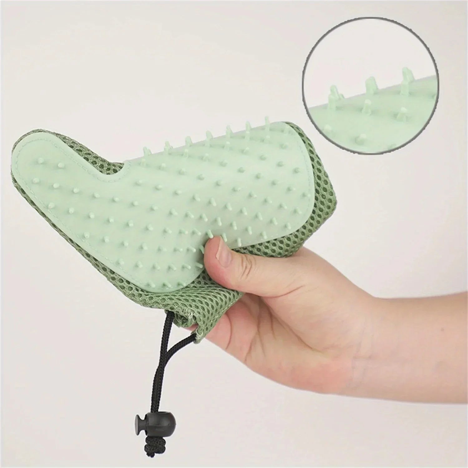 Pawrella 2-in-1 Huisdierhandschoen | Vachtverzorging & Haarverwijdering in één | Voor katten & honden | Siliconen nopjes | Wasbaar