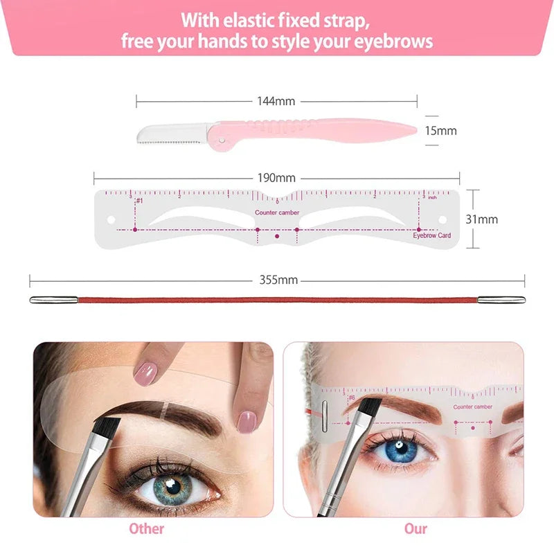 LuxeArch Brow Master Stencil Kit | Moeiteloze precisie voor perfecte wenkbrauwvormgeving