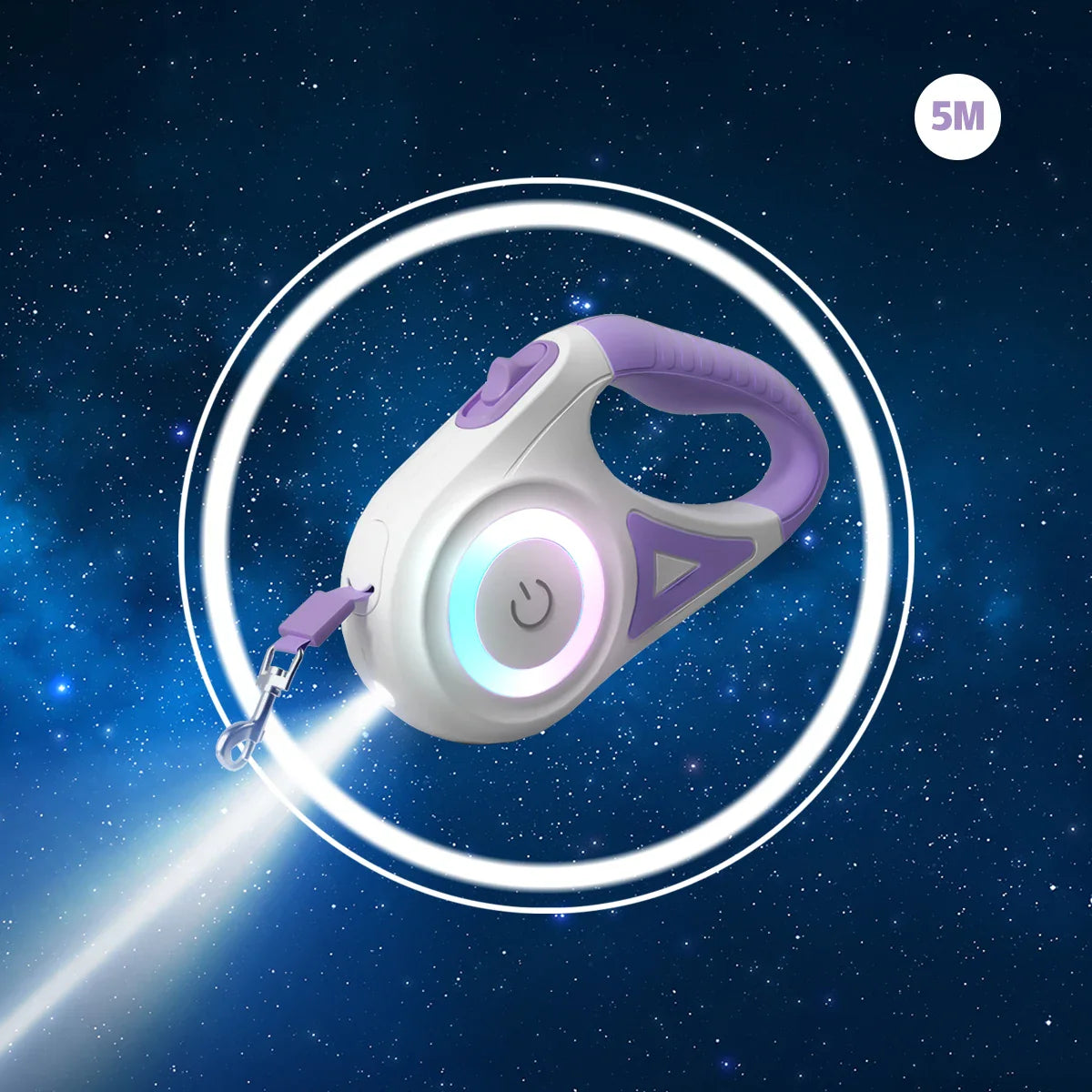 LED Hondenlijn LumiLeash FlexiLight | Uittrekbare lijn met verlichting | 3 m & 5 m lengte | Voor honden & katten tot 35 kg