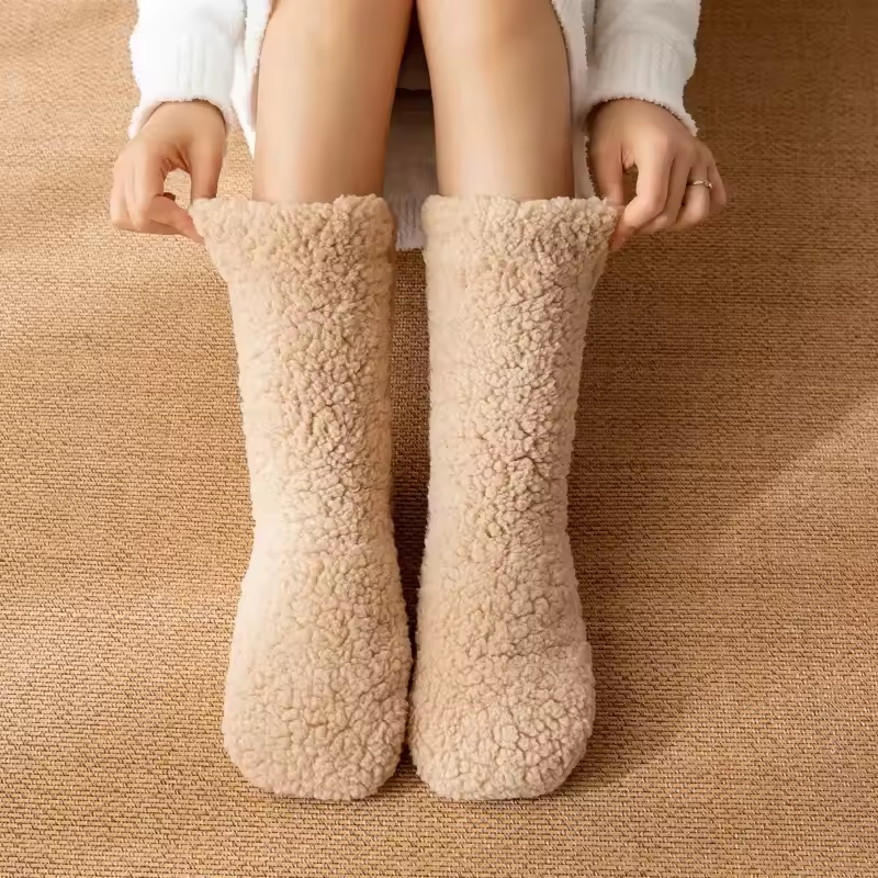 Fluffy Thermo Lounge Sokken – Zachte Warme Pluche Huissokken voor Wintercomfort