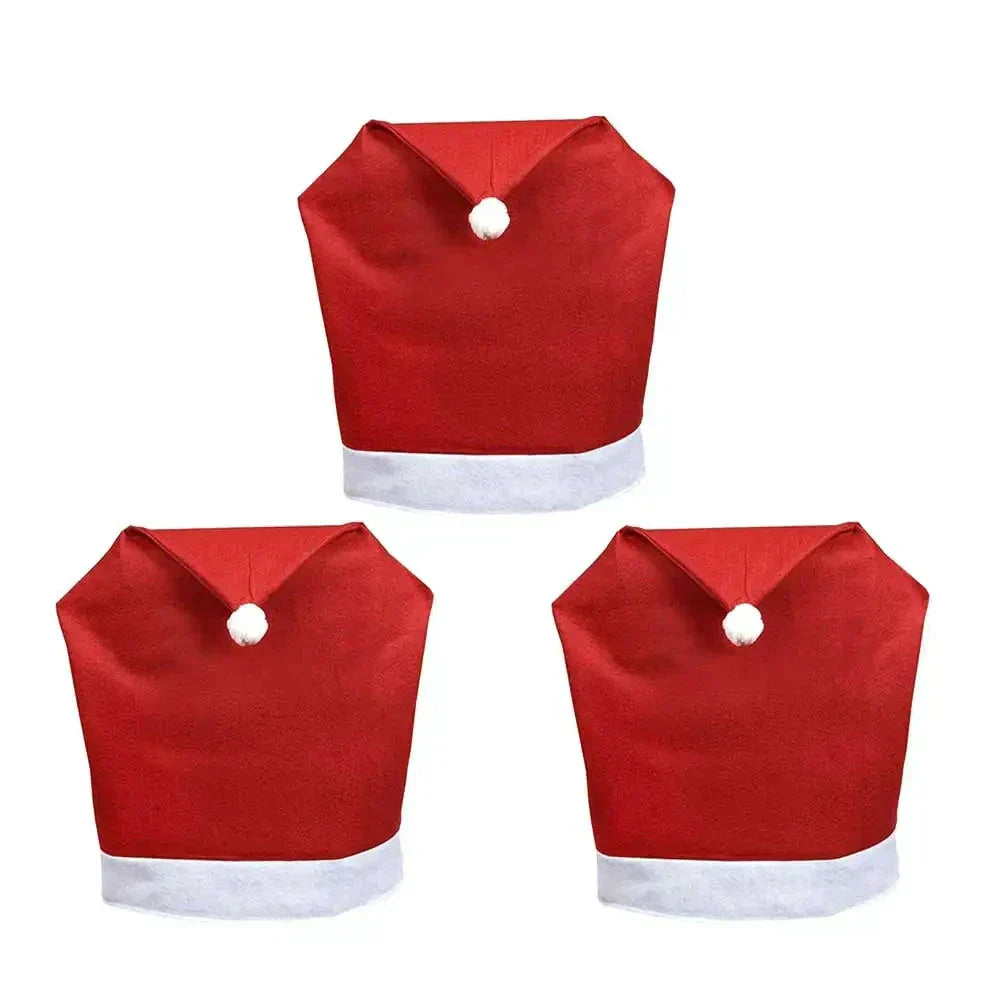 SantaSeat Kerst Stoelhoezen – Set van decoratieve stoelhoezen met kerstman-design