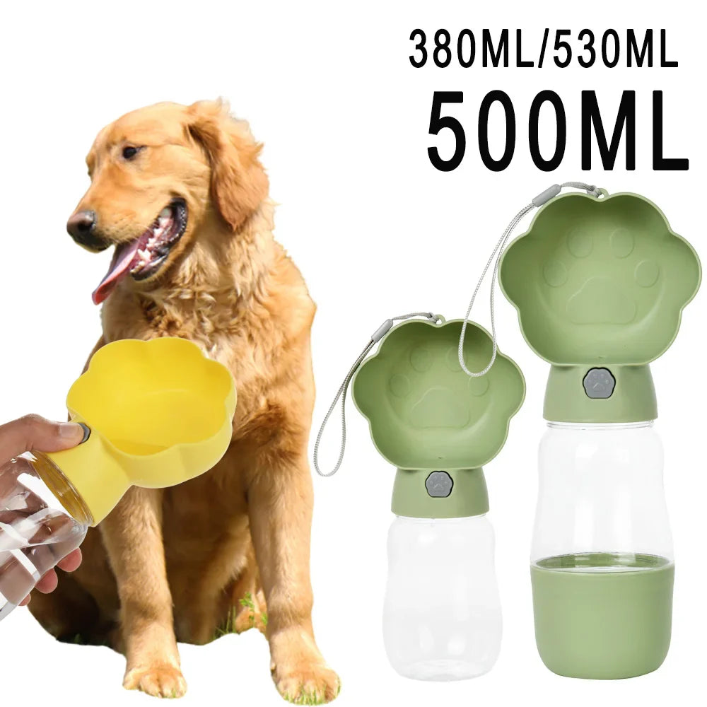 Drinkfles Droppa DuoBottle | 2-in-1 Water- & Voederdispenser voor Honden & Katten | Leaksproof & Draagbaar | 380 ml / 530 ml