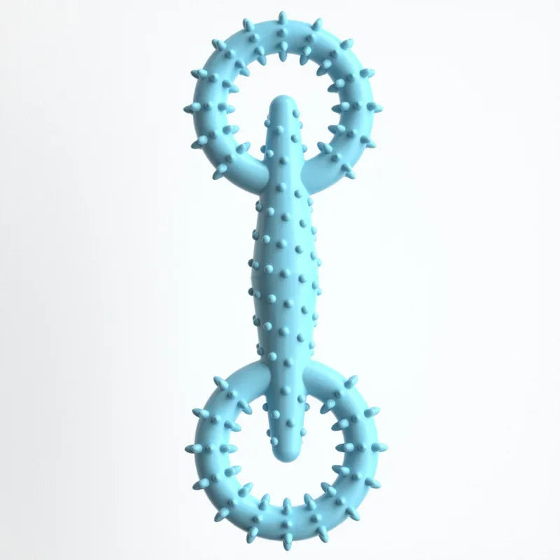 DentaPla Kauwspeeltje Hond | Dubbel-Ring Ontwerp | Tandverzorging & Bijtbestendig | 16x5,8 cm | TPR