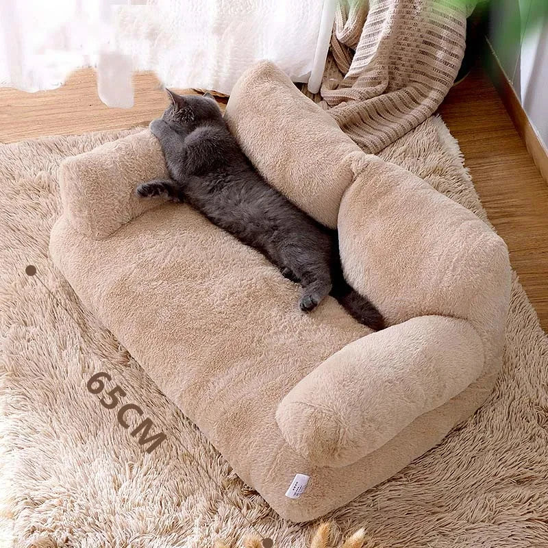 Sofalux Luxe Kattenbed - Pluche Warmte voor Katten & Kleine Honden, Winter Comfort