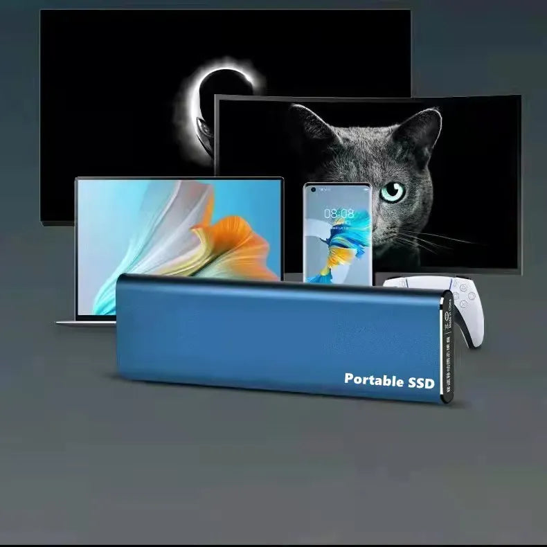 Ultra Dunne 4 TB Externe Harde Schijf – Draagbare USB-C Opslagoplossing voor Snelle Bestandenoverdracht en Duurzaamheid