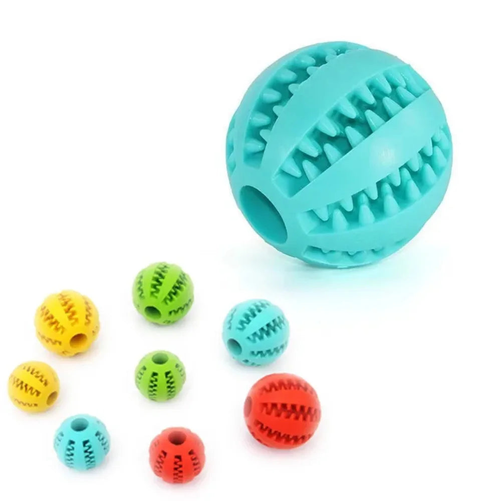 Hondenspeelbal ChewPlay FlexiBall | Interactief rubberen speelgoed met voerfunctie | Tandverzorging & Kauwen | Voor kleine honden