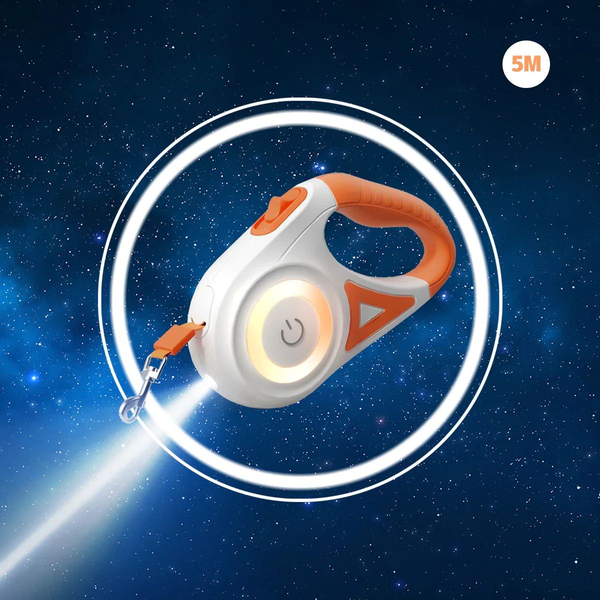 LED Hondenlijn LumiLeash FlexiLight | Uittrekbare lijn met verlichting | 3 m & 5 m lengte | Voor honden & katten tot 35 kg