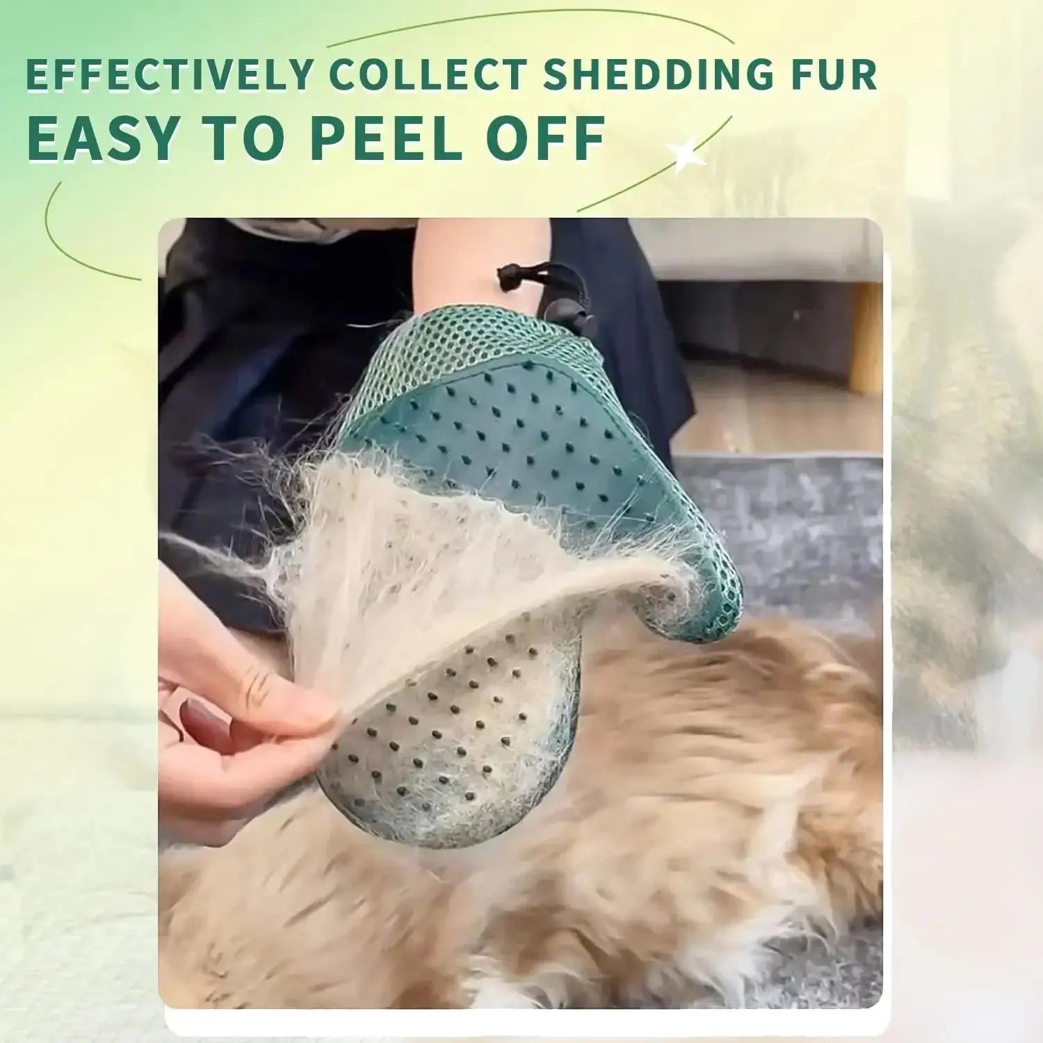 Pawrella 2-in-1 Huisdierhandschoen | Vachtverzorging & Haarverwijdering in één | Voor katten & honden | Siliconen nopjes | Wasbaar