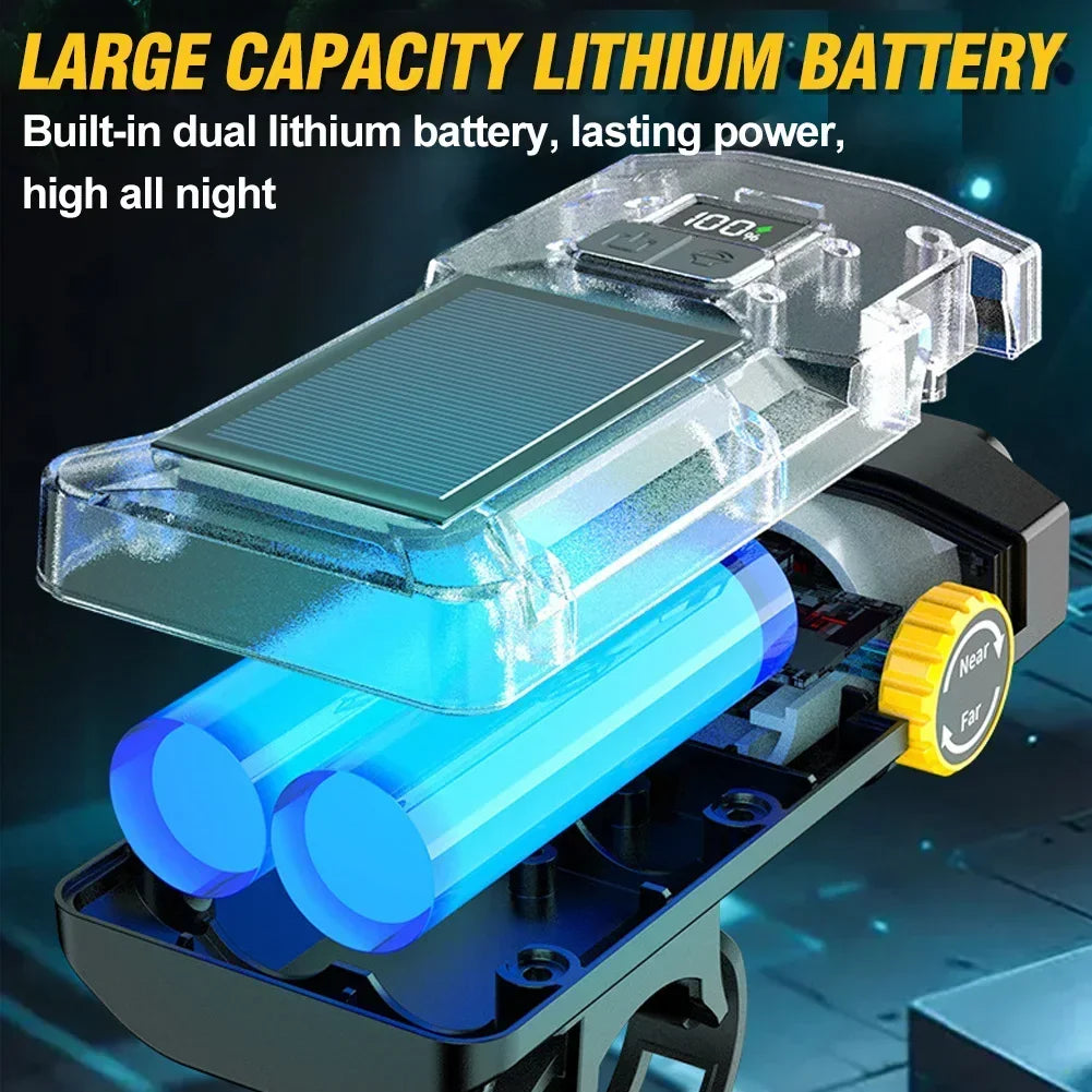 Hoge Helderheid USB Oplaadbare Fietsverlichting met IPX5 Waterdichtheid en Verstelbare Helderheid voor Nachtfietsen