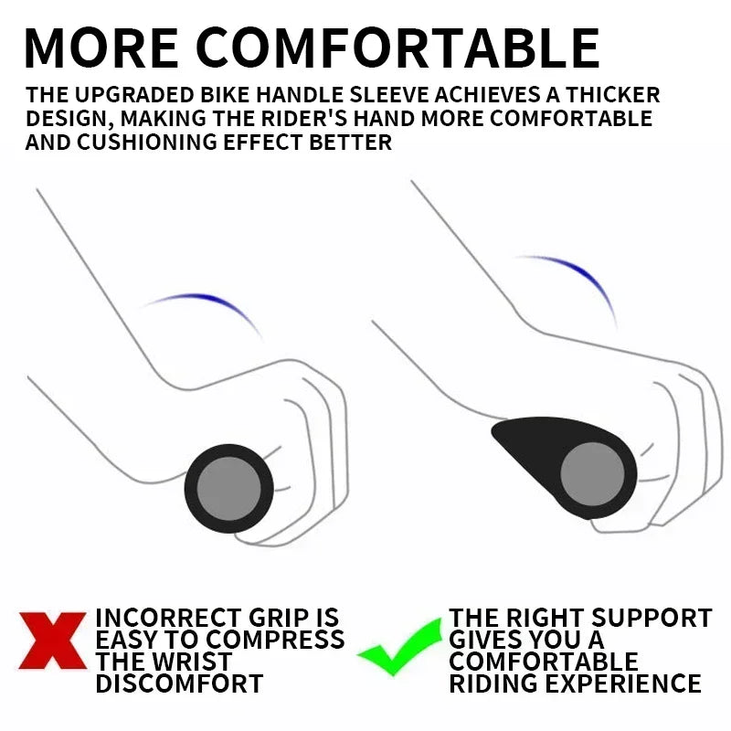 Ergonomische Mountainbike Handvatten met Schokabsorptie – Antislip Rubberen Handvatten voor Ultiem Comfort