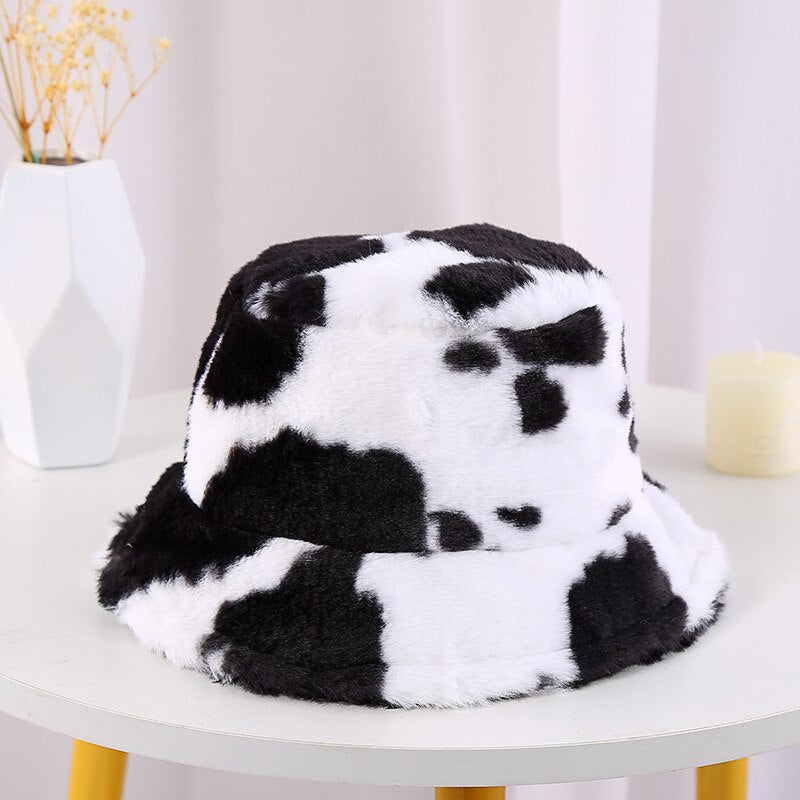 Fluweelzachte Wintermuts Luxe Pluche – Warme Unisex Bucket Hat voor Koude Dagen