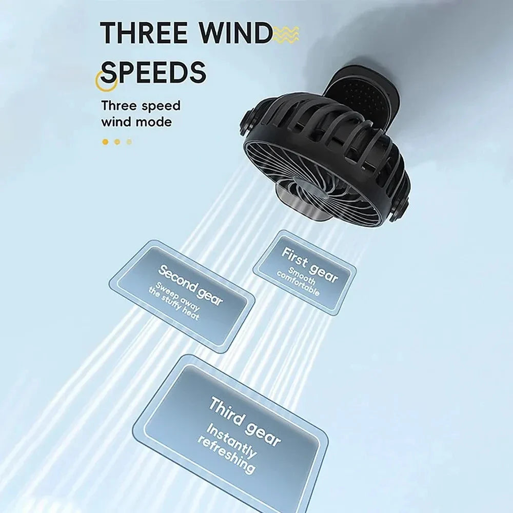 FlexiBreeze USB Ventilator | Draaibaar, draagbaar met 3 snelheden en nachtlampje
