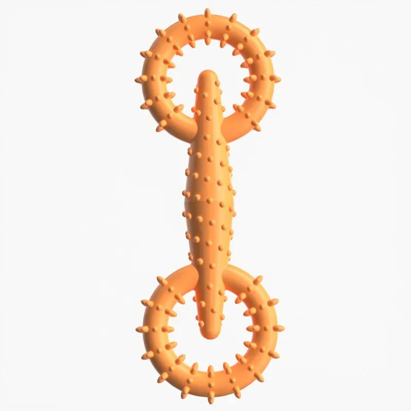 DentaPla Kauwspeeltje Hond | Dubbel-Ring Ontwerp | Tandverzorging & Bijtbestendig | 16x5,8 cm | TPR