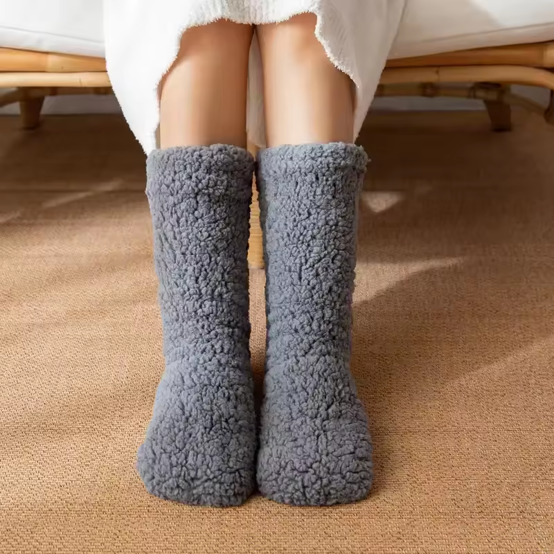 Fluffy Thermo Lounge Sokken – Zachte Warme Pluche Huissokken voor Wintercomfort