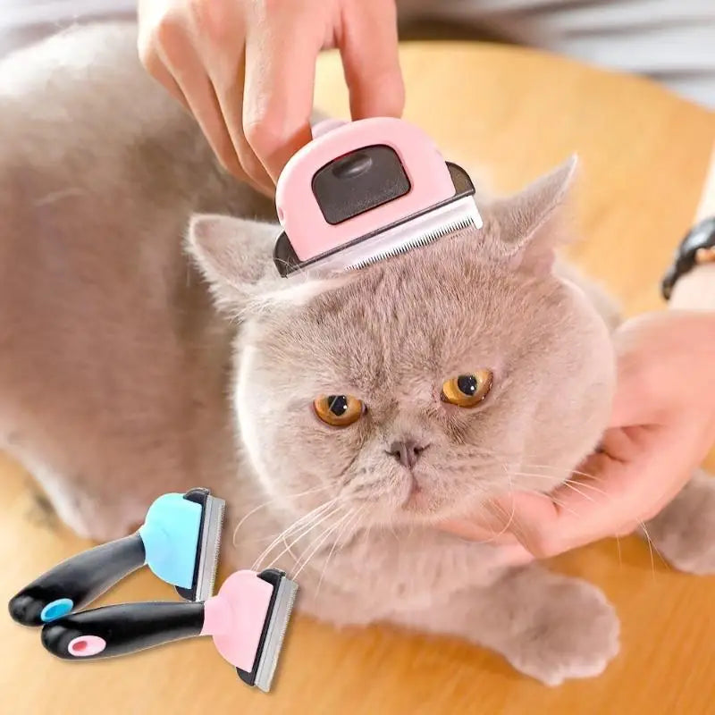 FellZart Onderwolborstel voor Honden & Katten | Dubbelzijdig & Vervangbaar Mes | Ontklitten & Haarverwijdering