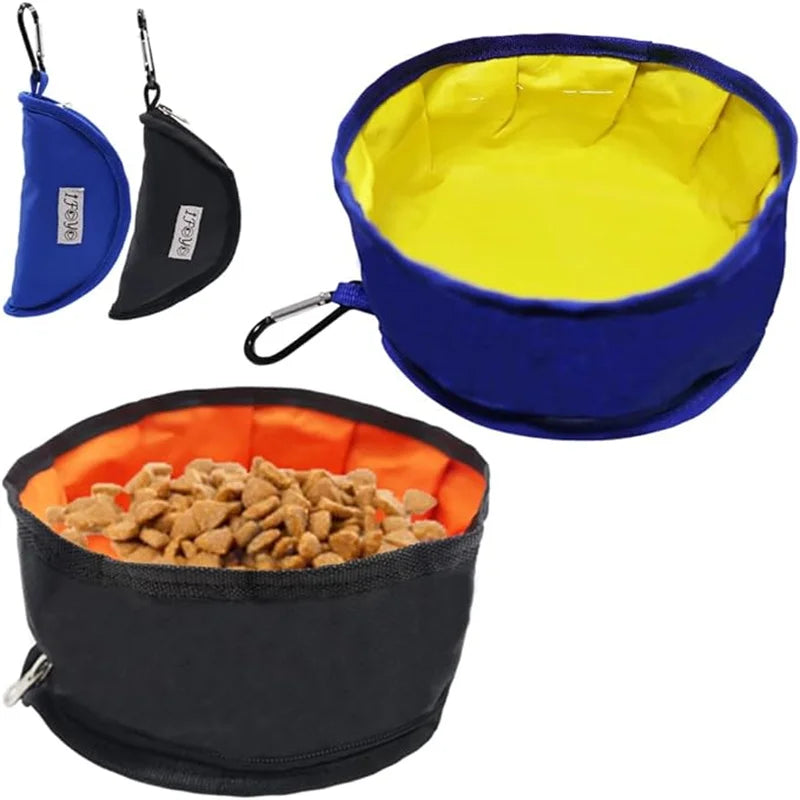 Opvouwbare Kom Nomadoo FoldBowl | Draagbare Voeder- & Waterbak voor Honden & Katten | Outdoor Reisbak van Oxford-stof | Ø 19 cm