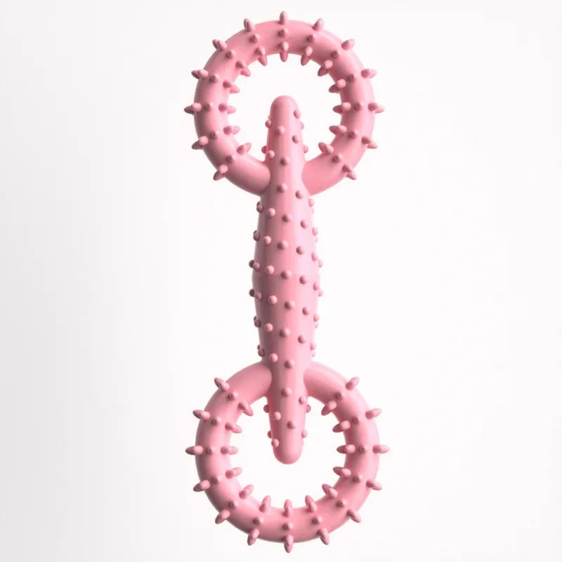 DentaPla Kauwspeeltje Hond | Dubbel-Ring Ontwerp | Tandverzorging & Bijtbestendig | 16x5,8 cm | TPR