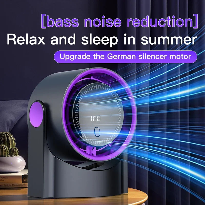 Airiqo USB Ventilator | Draagbaar, fluisterstil en energiezuinig met 100 niveaus