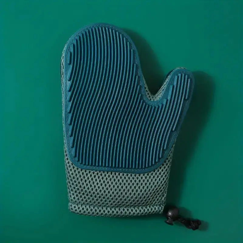 Pawrella 2-in-1 Huisdierhandschoen | Vachtverzorging & Haarverwijdering in één | Voor katten & honden | Siliconen nopjes | Wasbaar