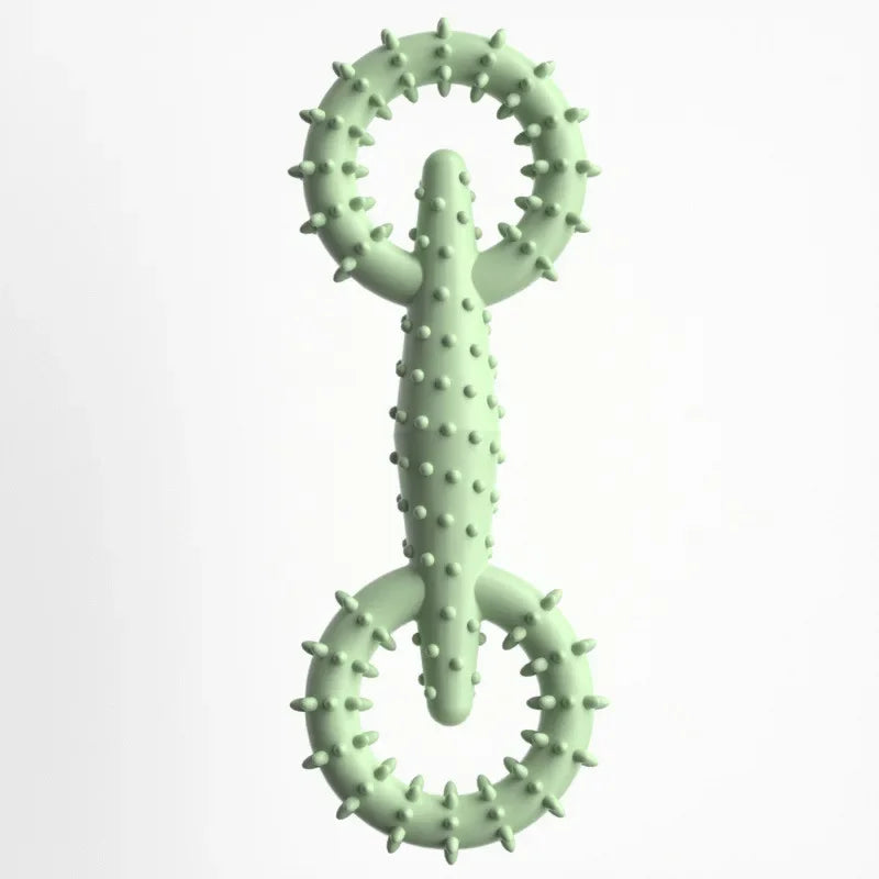 DentaPla Kauwspeeltje Hond | Dubbel-Ring Ontwerp | Tandverzorging & Bijtbestendig | 16x5,8 cm | TPR