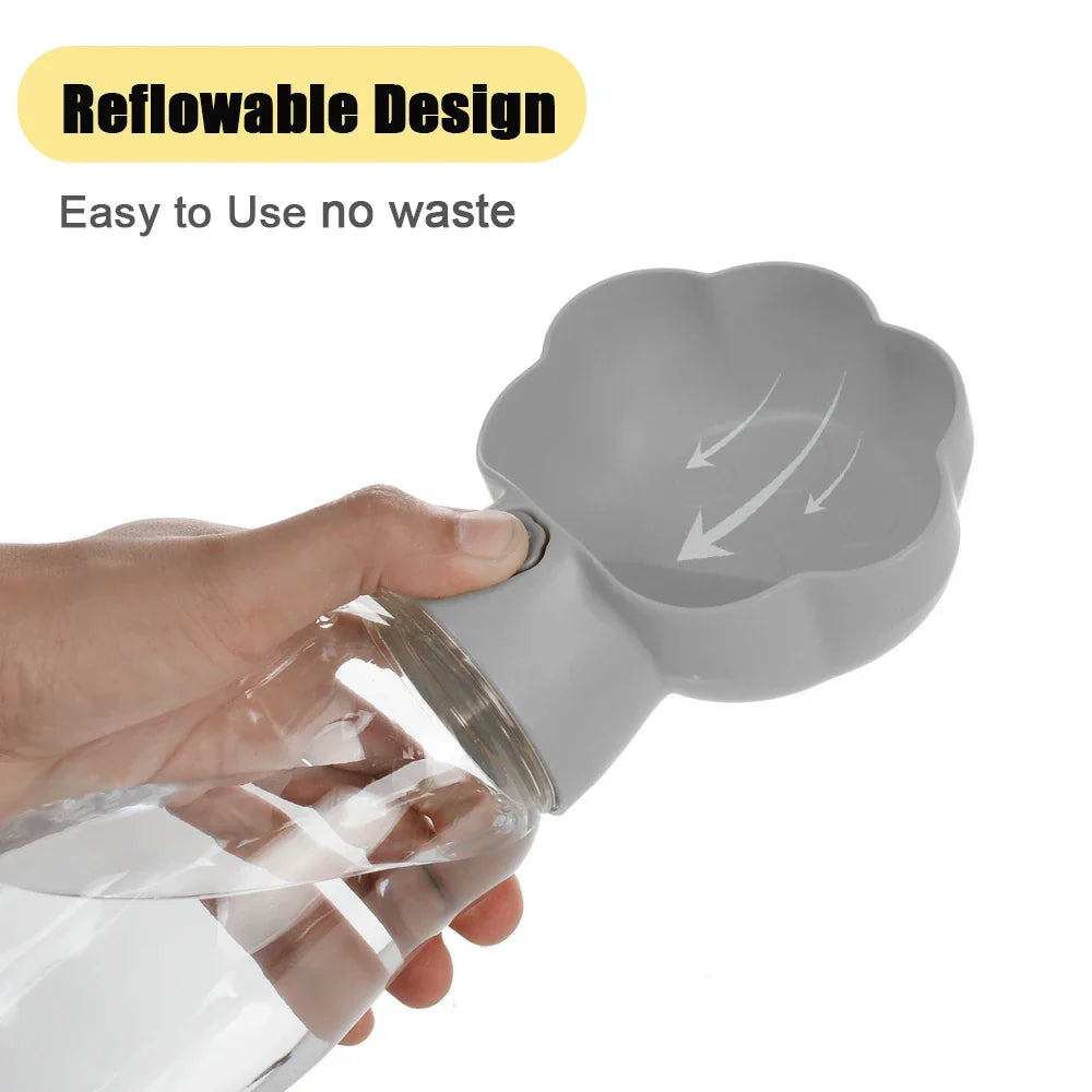 PetGo DuoBottle | 2-in-1 Hondenfles & Voedselopslag | Lekvrij & Draagbaar | Voor Onderweg, Wandelen & Reizen