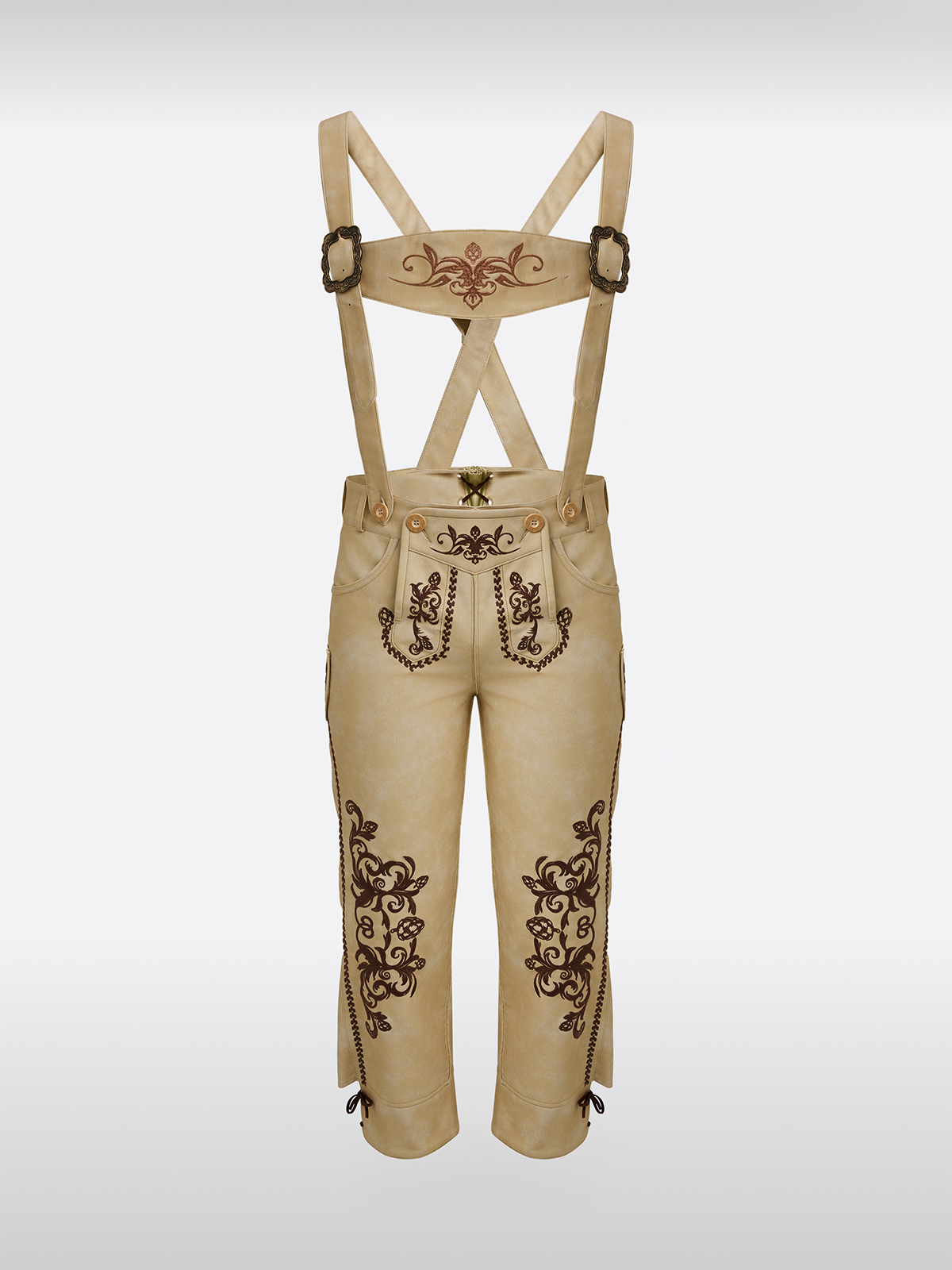 Geel Knopen Lederhosen