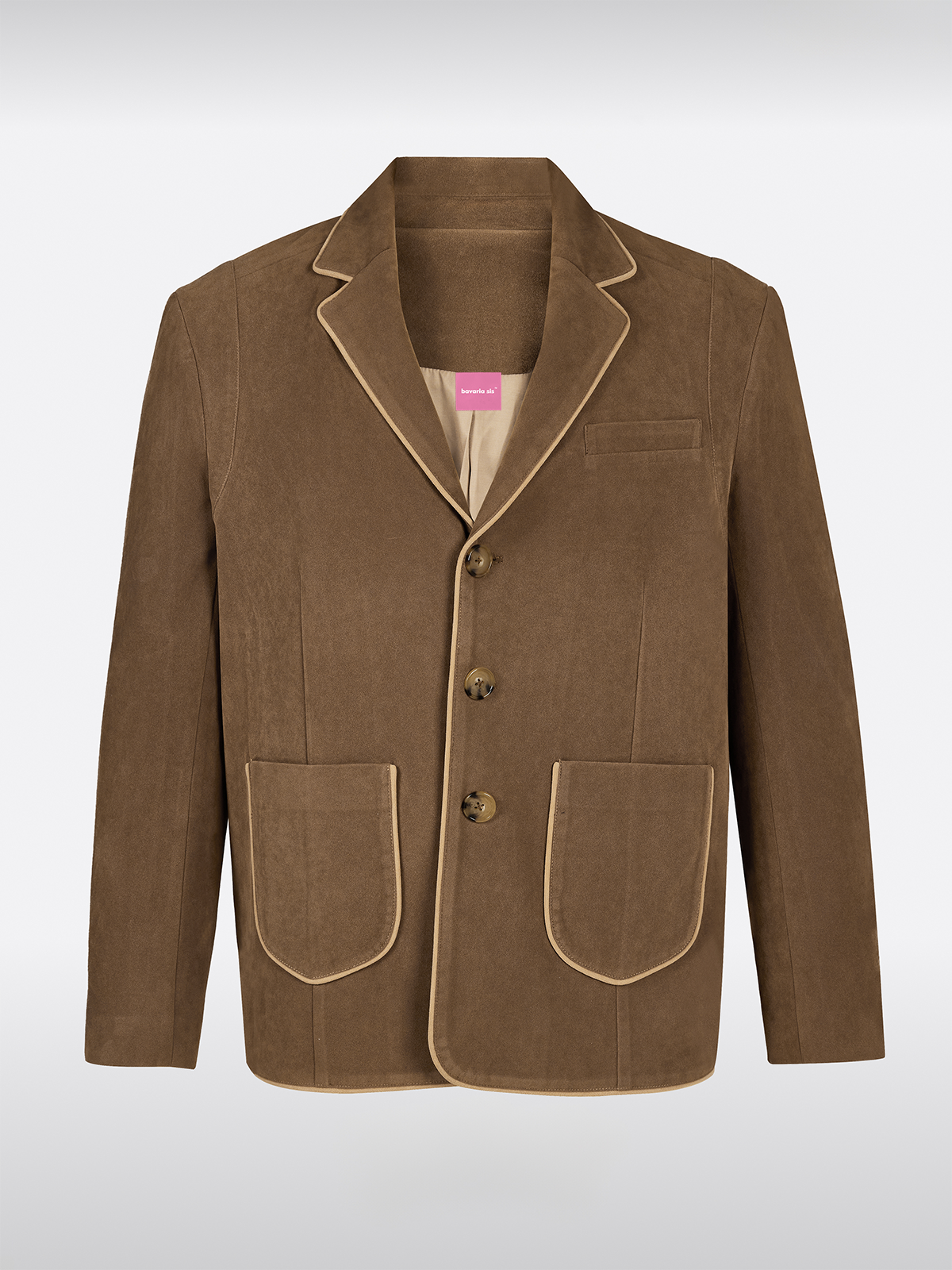 Geel Platte Reverskragen Janker