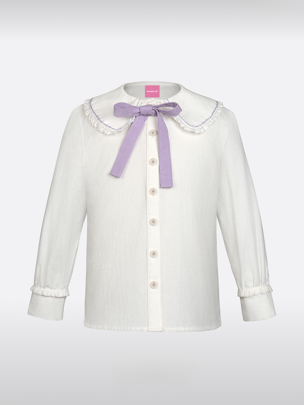 Kinder Witte Lange Mouwen Dirndlblouse